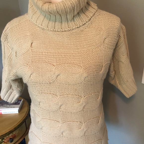 Cache brand short sleeve turtleneck sweater - Picture 2 of 5
